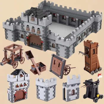 Srednjovjekovni Vojnici Figurica Dvorac Je Gradbeni Blok Zid Napad Konus Shooter Borac Pribor Vojne Cigle Oružje Igračka Djeca M013
