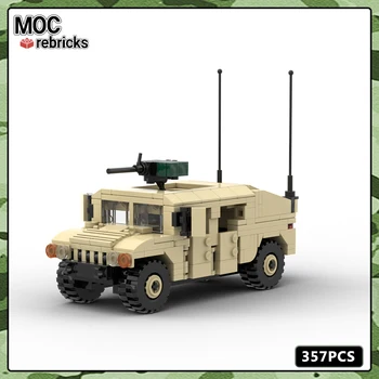 MOC Vojni Serija je Gradbeni Blok Vojske SAD-u Humvee Borbeni Stroj Pješadije Gradbeni Blok Model Dječji Dar Razvojne Igračke