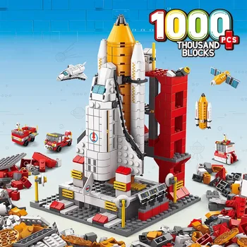 Kreativni Stručnjak 1000 + Komada Raketa Startni Centar Model Gradivni Blokovi 6В1 Space Shuttle Znanstveni Brod Cigle MOC Igračke Poklon