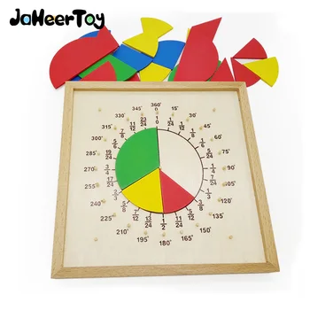 JaheerToy Montessori Edukativne Igračke Igračke Matematika Study Guide Djelomični Omjer Opsega Ploče Drvo
