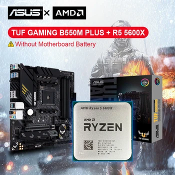 Novi procesor AMD Ryzen 5 5600X R5 5600X + matična ploča ASUS TUF GAMING B550M PLUS Micro-ATX Kit DDR4 AM4 Podrška za cpu R5 R7 R9