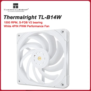 Thermalright TL-B14W Bijela 140 mm Računalni Korpus Ventilator 4PIN PWM 1500 o/min Miran visokih performansi Ventilator Ventilator za hlađenje procesora