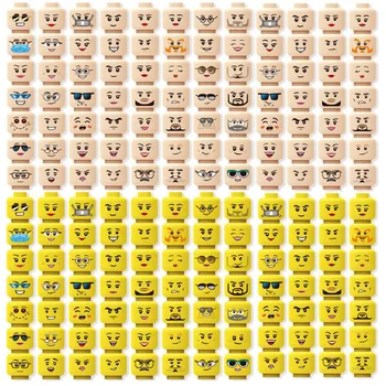 56 kom./lot Figurica Glave Lica Kreativni Smijeh Plač Slatka je Izraz Lica DIY Cigle, Blokovi Model Dječje Igračke Dječak Djevojčica Poklon