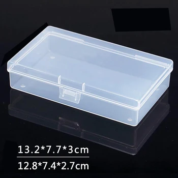 Prozirna plastična kutija Za Pohranu Zbirke proizvoda Pakiranje kutija toaletni torbica mini-kovčeg veličina 13,2*7,7*3 cm