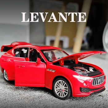 1:32 Skala Legure za Lijevanje Pod Pritiskom Automobil Maserati Levante Suv Model Povući Automobil sa Zvukom i Svjetlom rođendanski Poklon igračka za bebe Dječaka