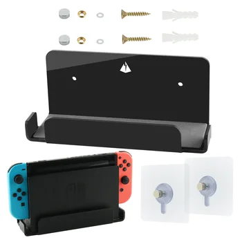 Zidni Držač za priključnu Stanicu Nintendo Switch, Ljepljive Mali Zidni Pukovnije, Plutajući Zidni Stalak, Pribor za priključnu Stanicu sa Prekidačem