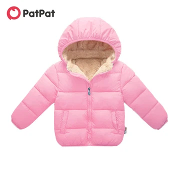 Pamučna kaput PatPat Baby / Toddler Od Однотонного Dlake sa kapuljačom i dugim rukavima