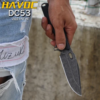 HAVOC DC53 Čelika Visoke Tvrdoće 62HRC Taktički Nož G10 Ručka Nož S Fiksnom Oštricom Kamp Vanjski sjeverne amerike Lovački Nož