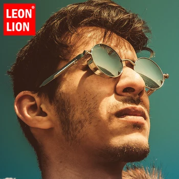 LeonLion 2021 Klasicni Steampunk Sunčane Naočale Gospodo Metalne Proljetne Bodove Princa Za Muškarce/Žene Reflektirajućim Šarene Naočale Gospodo UV400