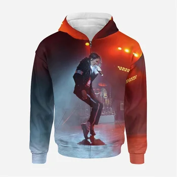 Michael Jackson 3D Print Muška Majica Na Munje Američki Trend Ulica Ulica Jakna S Kapuljačom Proljeće I Jesen Muška Majica